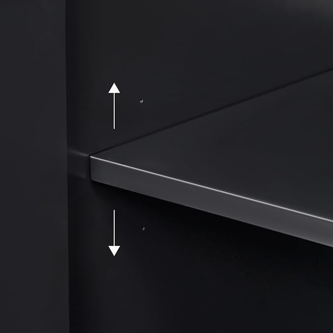 ARIEL Milan Bathroom Storage Cabinet 65”H x 20”W x 16”D Black - Image 4