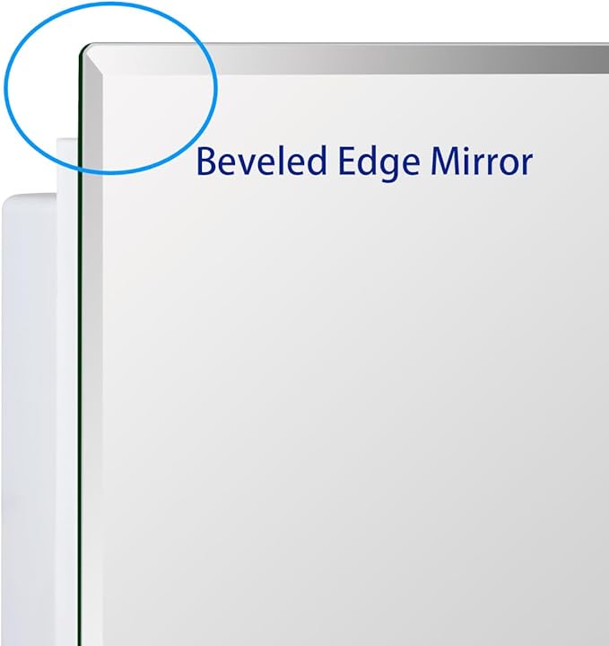 Bathroom Medicine Cabinet with Beveled Edge Mirrored Door 16 x 22 inch - Image 6