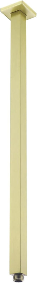 BESTILL 24 Inch Brushed Gold Ceiling Mount Shower Arm and Flange, Square Rain by BESTILL