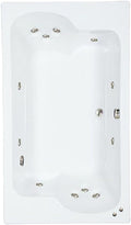 72 in. x 43 in. Acrylic Rectangular Drop-In Whirlpool Bathtub by WATERTECH