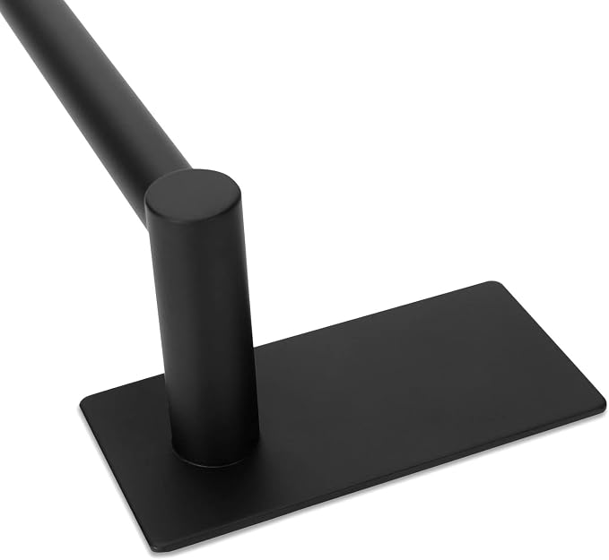 Adhesive Black Towel Bar 9-inch, Stick On Bath Towel Rack, Hand Towel Holders - Image 7