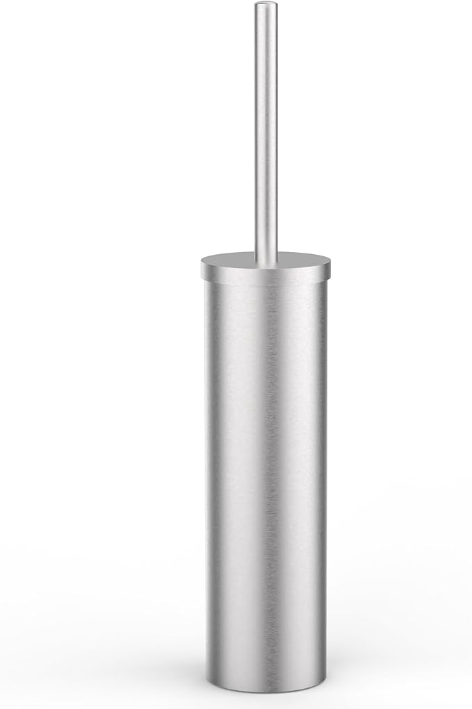 Stainless Steel Toilet Brush and Holder Set Brushed Silver Heavy Duty Toilet by Unknown