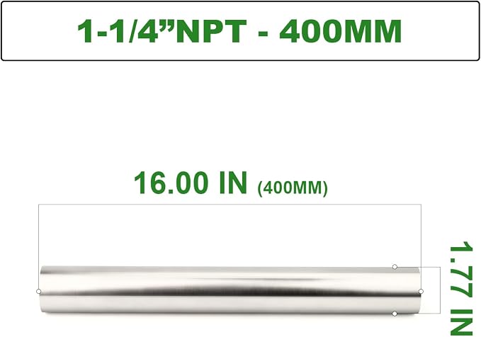 TAISHER 1PCS Stainless Steel Pipe Fittings, 1-1/4" NPT Female x 1-1/4" NPT - Image 2