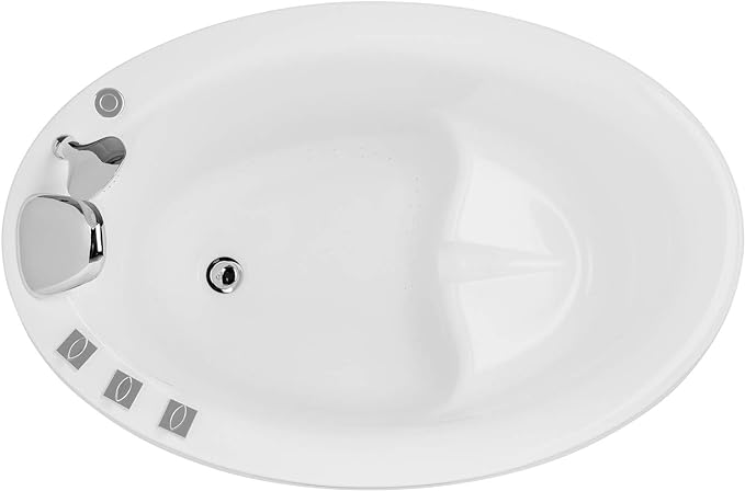 Empava Air Jetted Massage Bath Tub 48 in. Freestanding Bathtub Air Mirco Bubble - Image 9