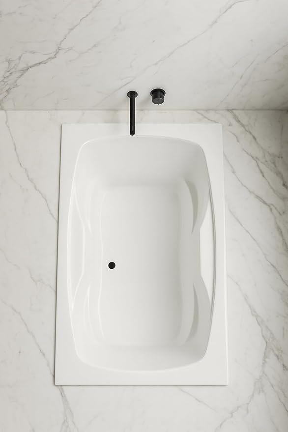 Carver Tubs - AR7242 - Acrylic Fiberglass Soaking Rectangle Bathtub - White Two - Image 2
