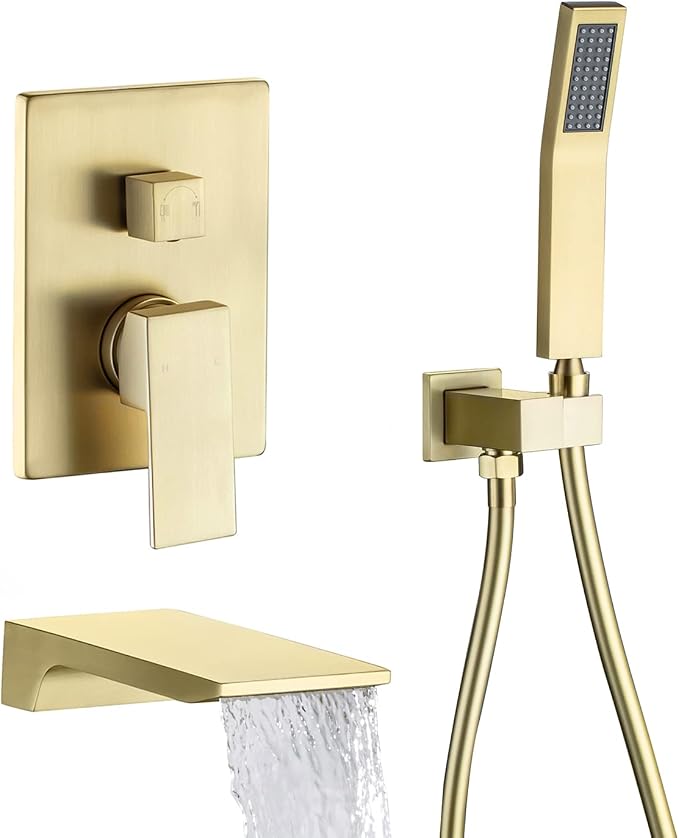 Wall Mount Roman Tub Filler Faucet Single Handle Bathroom Bathtub Faucet - Image 9