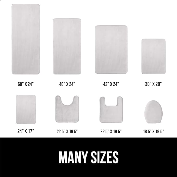 GORILLA GRIP Memory Foam Bath Rugs, Soft Absorbent Velvet Bathroom Mats - Image 2