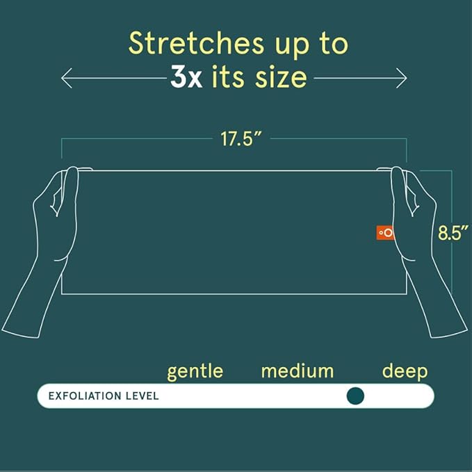 Cleanlogic Body Exfoliating Cloth, Stretchy Sport Exfoliator Bath and Shower - Image 3