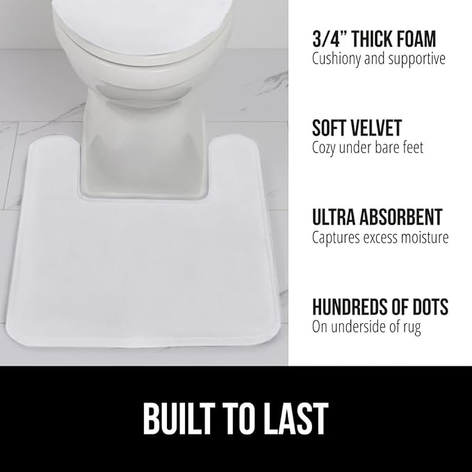 GORILLA GRIP Thick Memory Foam Toilet Rug - Image 3