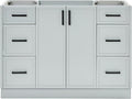 ARIEL Kelly 48 inch Bathroom Vanity Without Sink in Grey, Bathroom Base Cabinet by Ariel