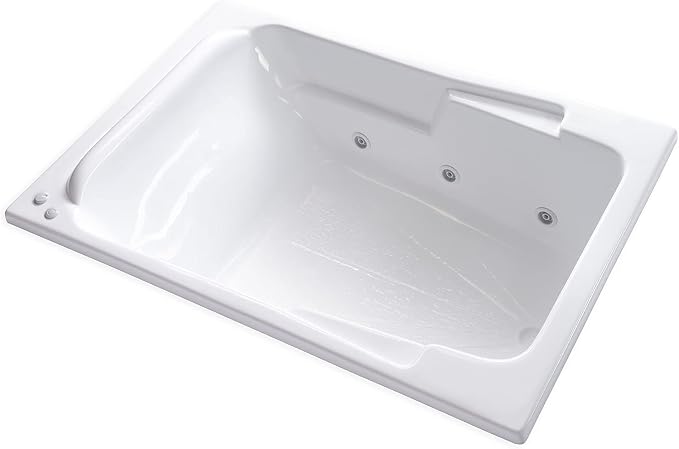 Carver Tubs - SR7148 - Modern Acrylic Fiberglass Whirlpool Water Massage Bathtub - Image 4