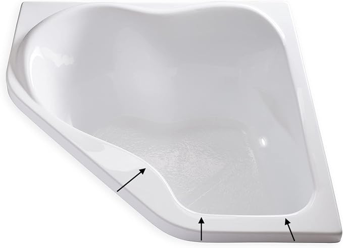 Carver Tubs - CK5959 - Modern Acrylic Fiberglass Soaking Corner Bathtub - Image 5