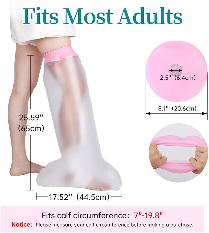 Waterproof Cast Covers for Shower Leg, Knee Surgery Recovery Equipment - Image 3