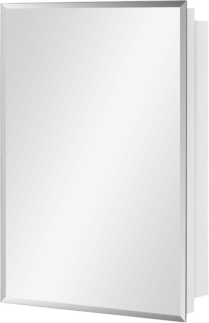 Bathroom Medicine Cabinet with Beveled Edge Mirrored Door 16 x 22 inch - Image 5