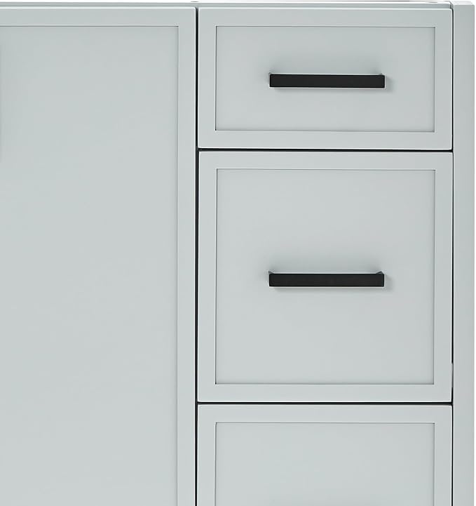 ARIEL Kelly 48 inch Bathroom Vanity Without Sink in Grey, Bathroom Base Cabinet - Image 8
