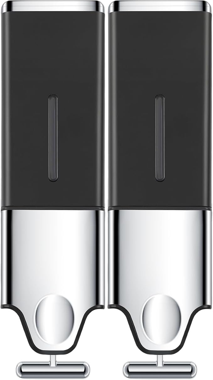 2-in-1 Quadrate Dispensers for The Shower, Shower soap Dispenser, Conditioner by EHORIA