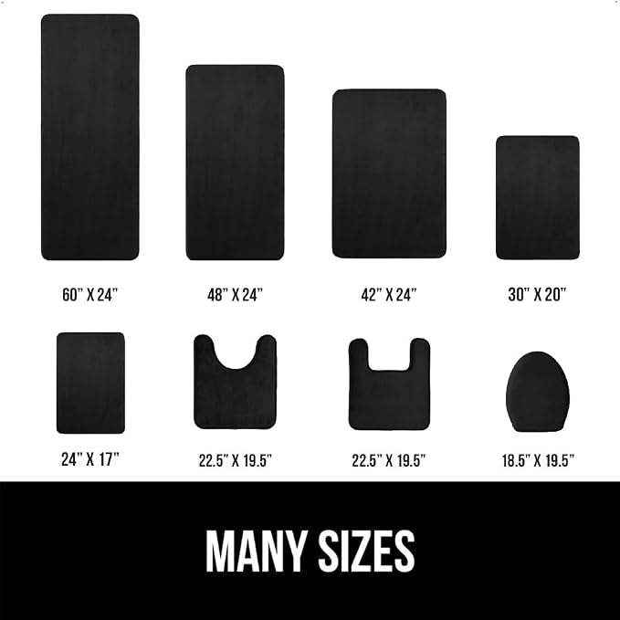 GORILLA GRIP Memory Foam Bath Mat, Soft Absorbent Velvet Bathroom Mats - Image 2