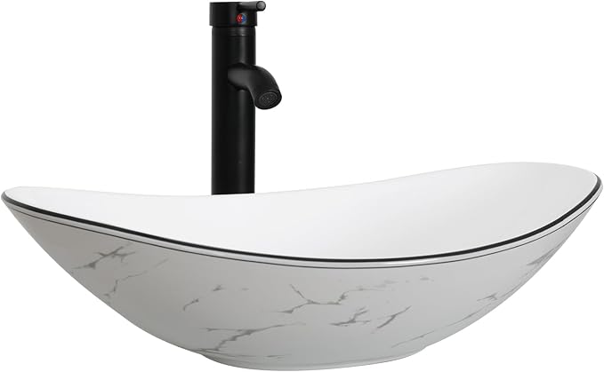 48" White Bathroom Vanity with Marble Texture Top and 4 Drawers, Modern - Image 4