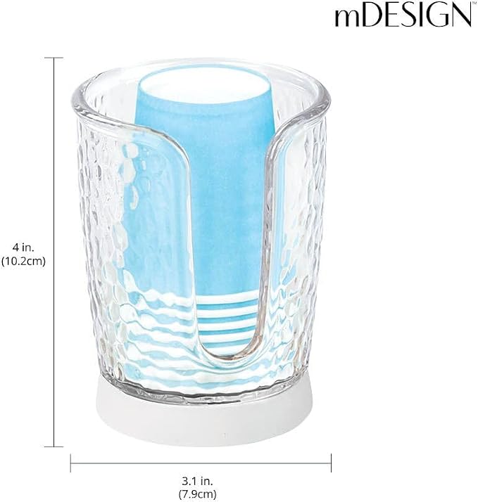 mDesign Plastic/Steel Compact Small Disposable Paper Cup Dispenser Storage - Image 4