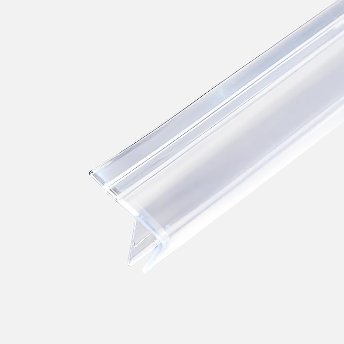 Shower Door Side Seal Strip, 118 Inch F-Type Frameless Shower Door Seal by FOCMKEAS