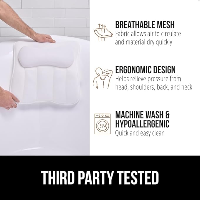 GORILLA GRIP Bath Pillow for Tub - Image 6