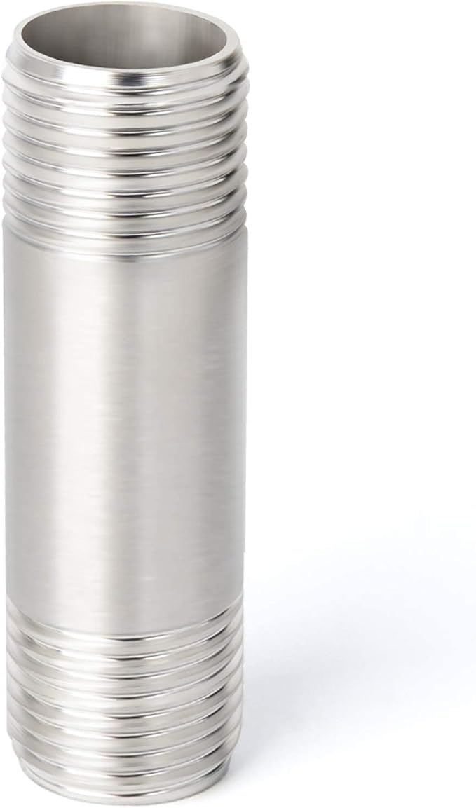 TAISHER 2Pcs Stainless Steel Pipe Fittings, 3/8" NPT x 3/8" NPT Male Threaded - Image 2
