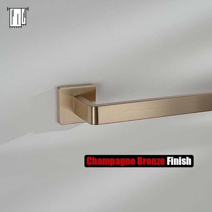 JQK Champagne Bronze Bath Towel Bar, 27 Inch 304 Stainless Steel Thicken 0.8mm - Image 8