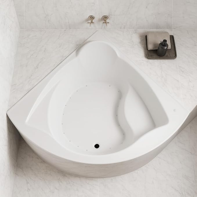 Carver Tubs - ME6060 - Modern Acrylic Fiberglass Whirlpool Tub Water Massage by CarverTubs