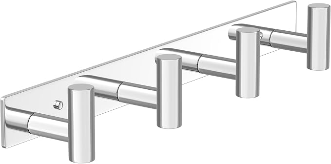 Wall Mounted Coat Rack-4 Hooks, Heavy Duty Stainless Steel Wall Hooks - Image 8