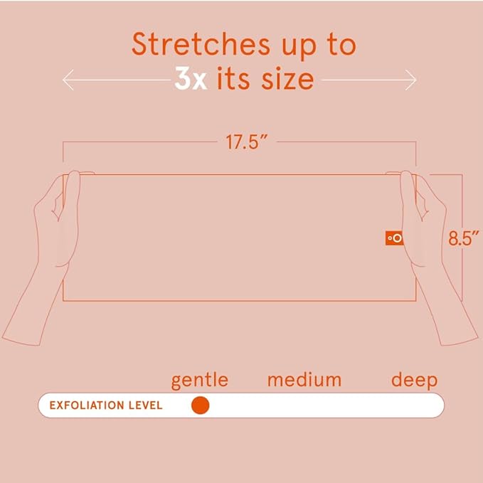 Cleanlogic Bath and Body Exfoliating Stretch Bath/Shower Cloth - Image 3