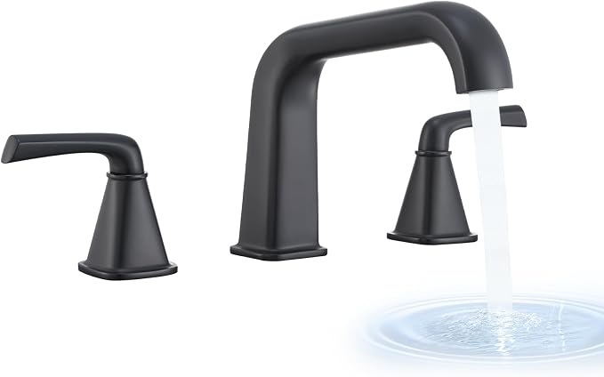Roman Bathtub Faucet, High Flow Matte Black Bath Tub Faucet 3 Hole by LexdaleSanitaryWare