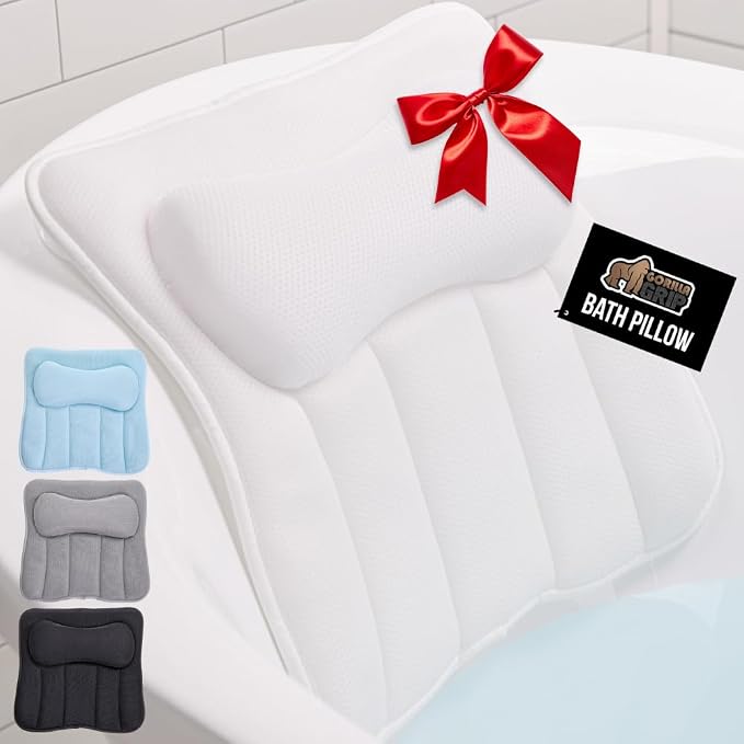 GORILLA GRIP Bath Pillow for Tub by GorillaGrip
