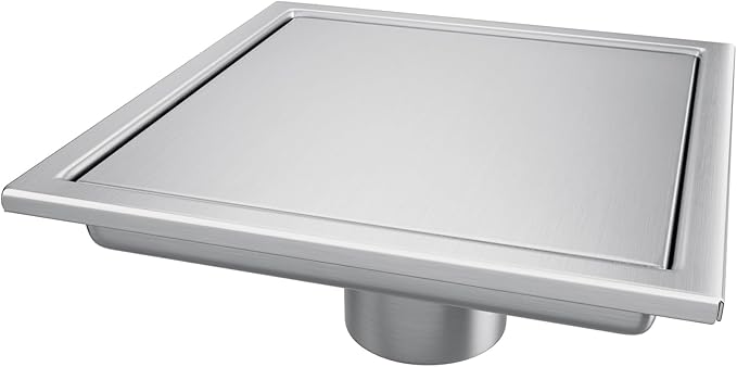 Square Shower Drain, Shower Drain 6 inch by Elefloom