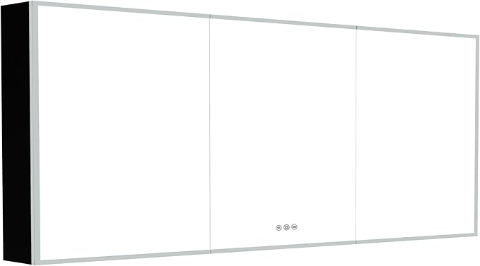 LED Medicine Cabinet Mirror, 60”W x 36”H Bathroom Medicine Cabinets - Image 3
