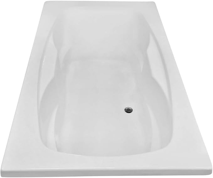 Carver Tubs - AR7242 - Acrylic Fiberglass Soaking Rectangle Bathtub - White Two - Image 6