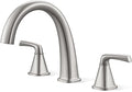 Brushed Nickel Roman Tub Faucet, Solid Brass Bathtub Faucet Set by Jabbol