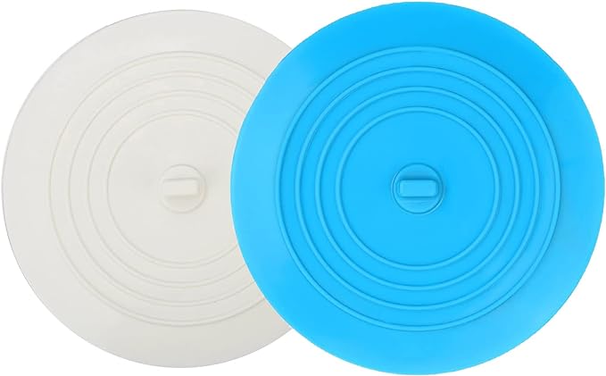 V-TOP Tub Stopper 2 Pack, 6 inches Large Silicone Drain Plug Hair Stopper Flat by V-TOP