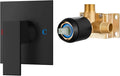 Airuida Square Single-Function Brass Faucet Shower Rough-in Valve Male Thread by Airuida