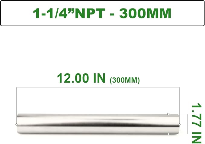 TAISHER 1PCS Stainless Steel Pipe Fittings, 1-1/4" NPT Female x 1-1/4" NPT - Image 2
