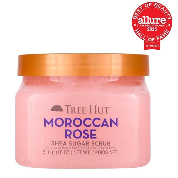 Tree Hut Moroccan Rose Shea Sugar Scrub, Exfoliating & Hydrating Body Scrub - Image 2