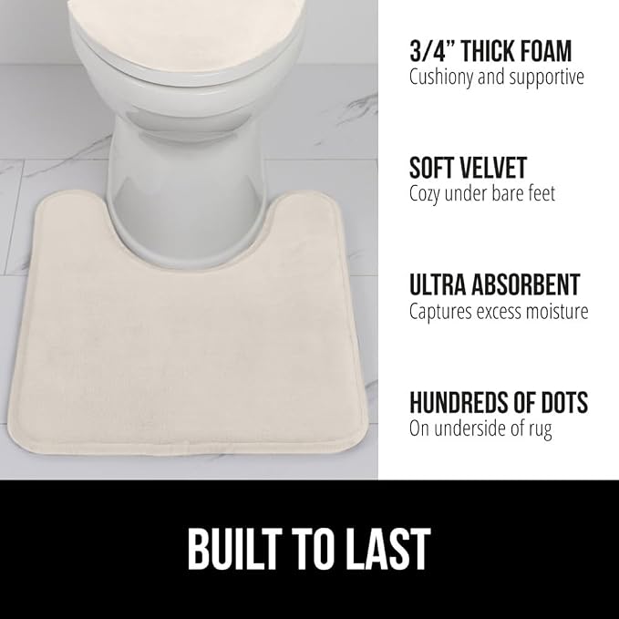 GORILLA GRIP Thick Memory Foam Toilet Rug - Image 3