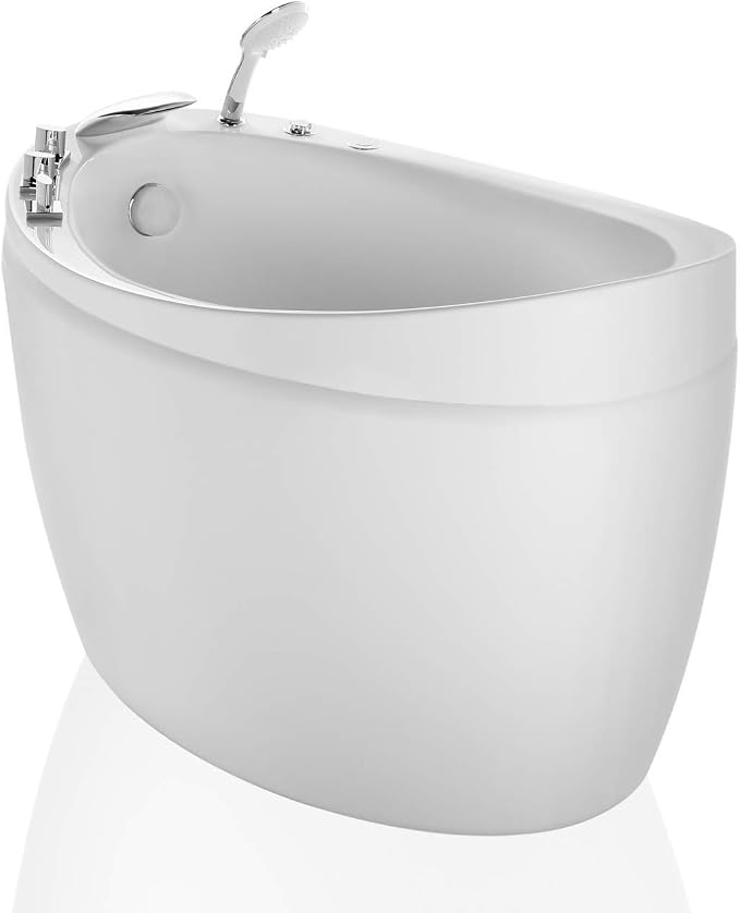 Empava Air Jetted Massage Bath Tub 48 in. Freestanding Bathtub Air Mirco Bubble - Image 8