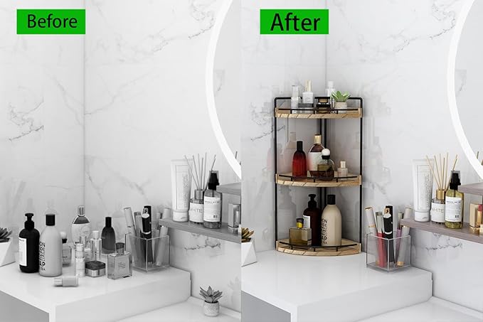 Dorhors 3-Tier Corner Bathroom Organizer Countertop - Image 7