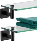 KOKOSIRI Bathroom Shelves Glass Floating Shelf 16-Inch by KOKOSIRI