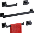TURS Black Bathroom Towel Bar Set Square 5 Pieces Bathroom Hardware Set Matte by TURS