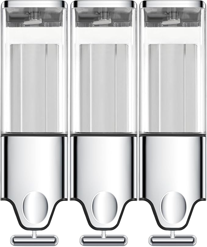 3-in-1 Quadrate Dispensers for The Shower, Shower soap Dispenser, Conditioner by EHORIA
