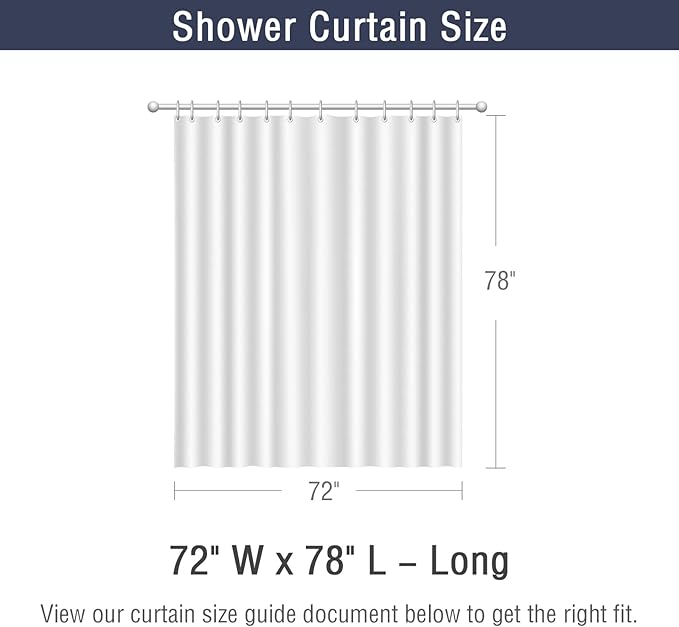 Gibelle Long Shower Curtain 72 x 78, Tall Sage Green Ombre, Waffle Weave Fabric - Image 7