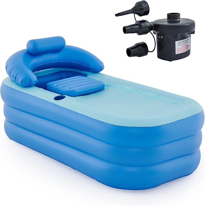 CO-Z Inflatable Adult Bath Tub, Free-Standing Blow Up Bathtub by CO-Z