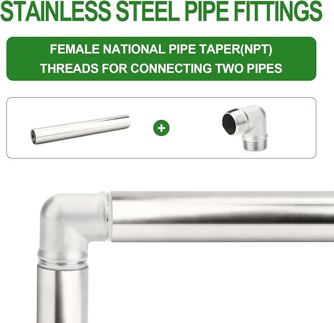 TAISHER 1PCS Stainless Steel Pipe Fittings, 1-1/4" NPT Female x 1-1/4" NPT - Image 6