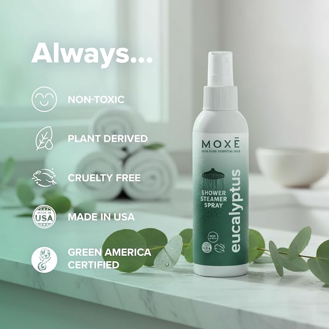 MOXE Eucalyptus Oil Shower Mist, Spa Steam Spray, Certified Natural 100% - Image 6